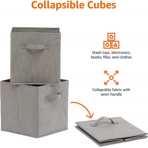 Collapsible Fabric Storage Cubes Organizer with Handles | Fabric ...