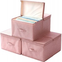 Collapsible Pink Storage Bins with Lids