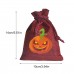 Jute Drawstring Linen Flax Packaging Bag for Halloween Decoration