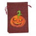 Jute Drawstring Linen Flax Packaging Bag for Halloween Decoration