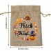 Customize Halloween Pumpkin Lights Gift Jute Bag