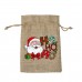 Jute bundle pocket blank custom celebrating Christmas element gift bag 