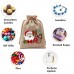 Jute bundle pocket blank custom celebrating Christmas element gift bag 