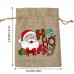 Jute bundle pocket blank custom celebrating Christmas element gift bag 