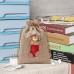 Jute bundle pocket blank custom celebrating Christmas element gift bag 