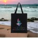 Canvas tote DIY patterned summer mermaid printed logo