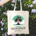 Summer simple print canvas bag portable