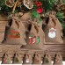 Custom Christmas jute drawstring bag DIY logo