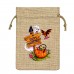 Halloween Style Drawstring Jute Pouch Bag 