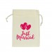 3.54"x4.72" Wedding string bag Jute blank custom logo gift bag