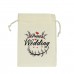 3.54"x4.72" Wedding string bag Jute blank custom logo gift bag