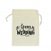 Wedding party gift bag DIY blank Custom logo Flower and wine