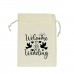 Wedding party gift bag DIY blank Custom logo Flower and wine