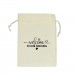 Small drawstring jute bag printed logo wedding party gift bag