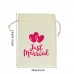 3.54"x4.72" Wedding string bag Jute blank custom logo gift bag