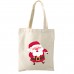 Christmas printed logo tote bag Portable cotton bag