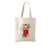 Christmas printed logo tote bag Portable cotton bag