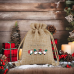 Custom Christmas small gift bag drawstring blank DIY