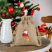 Custom Christmas small gift bag drawstring blank DIY