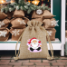 Christmas trinket bag Drawstring Jute bag DIY logo 