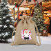 Christmas trinket bag Drawstring Jute bag DIY logo 