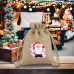 Christmas trinket bag Drawstring Jute bag DIY logo 