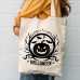 Halloween logo Canvas bag Ghost pumpkin Element tote bag