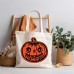 Scary Halloween tote canvas bag pumpkin ghost DIY