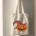 Halloween canvas tote DIY ghost spider bat logo