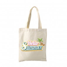 Hello summer canvas beach bag custom pattern DIY design wholesale