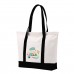 Large beach bag DIY LOGO printed cotton canvas bag for women