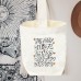 Eco-friendly blank custom printed letter A-Z personality tote bag