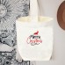 Portable canvas Christmas DIY pattern shopping bag