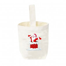Shopping printed cotton bag with logo canvas wrap Christmas tote bag