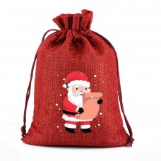 Christmas drawstring custom size logo bag