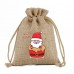 Christmas candy gift bag Small jute drawstring DIY bag