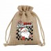 Christmas candy gift bag Small jute drawstring DIY bag