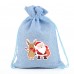 Christmas candy gift bag Small jute drawstring DIY bag