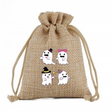 DIY Patterns Reusable Halloween gift Bag Jute 