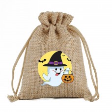 Personalized customization logo Halloween Drawstring Bags 