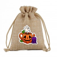 Custom Halloween Drawstring Pumpkin Vampire Candy Bags 