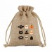 Jute drawstring bundle pocket Halloween candy Gift bag 