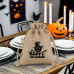 Halloween customized jute drawstring candy bag 