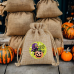 Personalized pull string bag Jute Blank Custom Halloween 