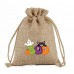 Custom jute drawstring bag  DIY Halloween party candy gift bag 