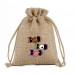 Custom jute drawstring bag  DIY Halloween party candy gift bag 