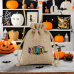 Custom jute drawstring bag  DIY Halloween party candy gift bag 