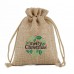 Customized DIY Christmas Logo Jute Drawstring Bag