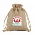 Custom jute drawstring bag Small blank DIY printed logo