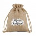 Custom jute drawstring bag Small blank DIY printed logo